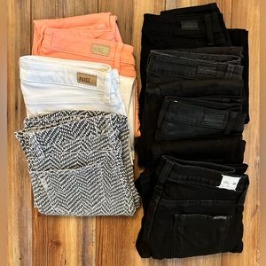 Lot of women’s designer colored denim